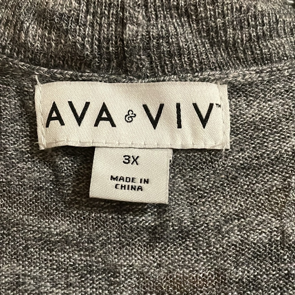 Ava & Viv Open Front Cardigan 3X - Picture 4 of 5